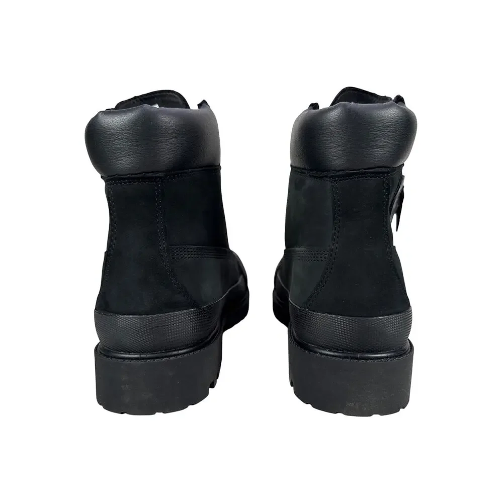 Timberland Premium 6 Inch Rubber Toe Boots Mens 10 Blackout‎ Nubuck Leather WP